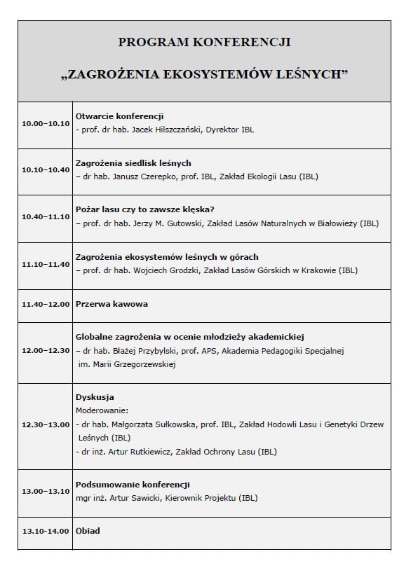 Informacje o konferencji